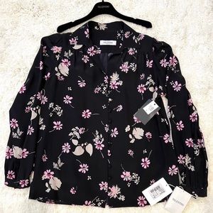 Valentino Long Sleeve Floral Blouse